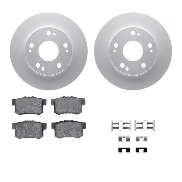 4312-59020, Geospec Rotors with 3000 Series Ceramic Brake Pads includes Hardware, Silver, Dynamic Friction Co, Mfr#: 4312-59020